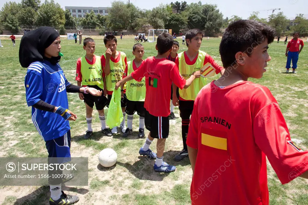 The German army organised a mini world cup tournament in Kabul for Afghan children  The teams played against each other, Turkey won the mini world cup