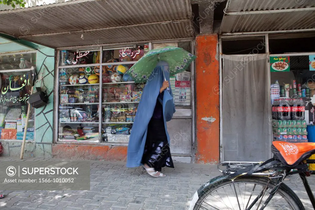 woman in burka in kabul