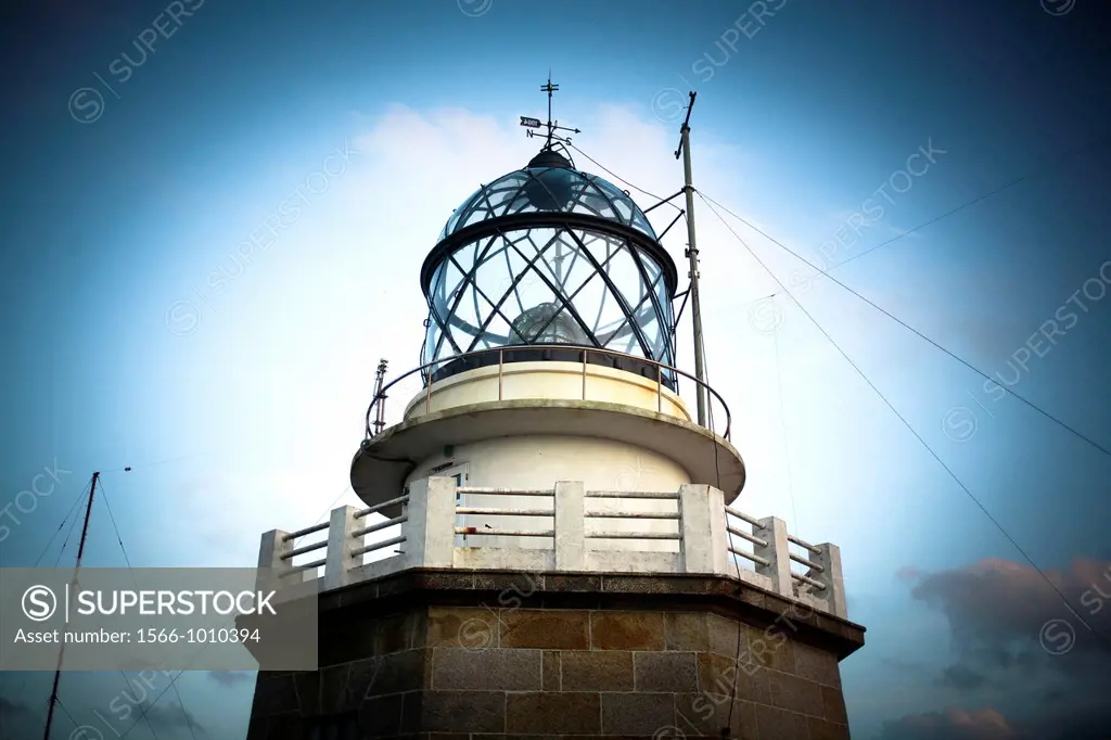 Lighthouse in Estaca de Bares, A Coruña, Galicia, Spain