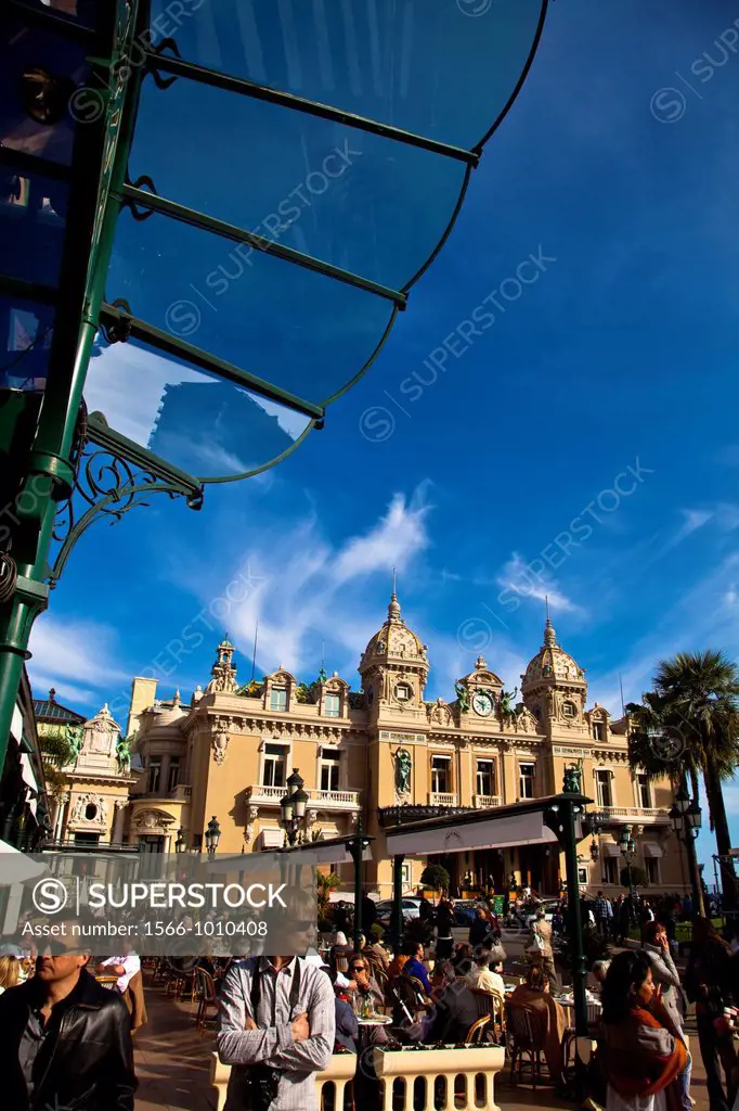 Grand Casino and Cafe de Paris at Place du Casino, Monte Carlo, Principality of Monaco, Europe