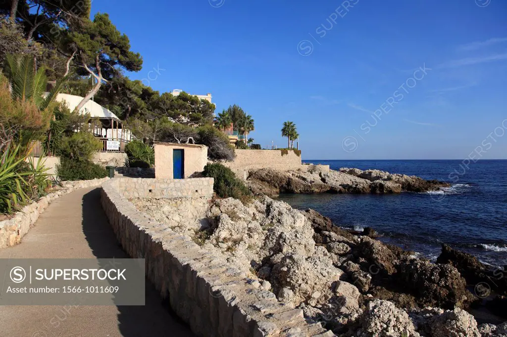 Coastal Path, Cap d Ail, Cote d Azur, Provence, French Riviera, Mediterranean, France, Europe