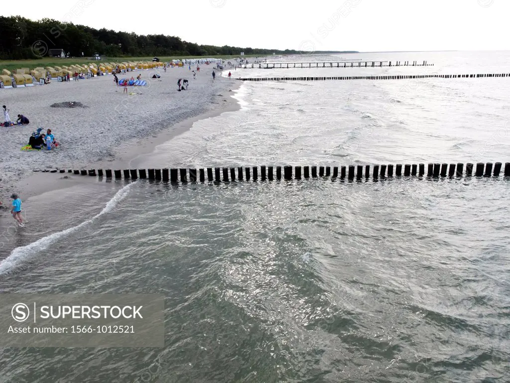 Breakwaters to reduce the intensity of wave action in inshore waters and thereby reduce coastal erosion  Zingst Peninsula is the easternmost portion b...