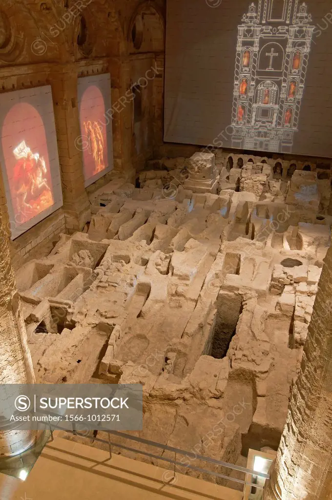 Mayor Abbey Church-interior, 16th century, La Mota Fortress, Alcala la Real, Jaen-province, Spain        
