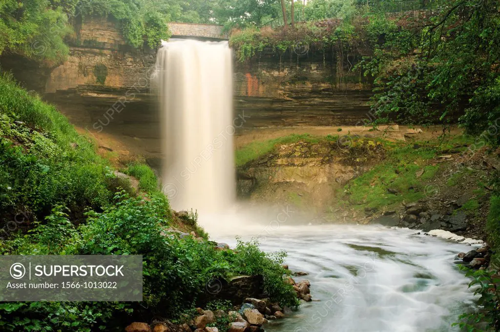 53 foot tall Minnehaha falls on Minnehaha Creek  The translation of the name is ´curling water´ or ´waterfall´  The name comes from the Dakota languag...