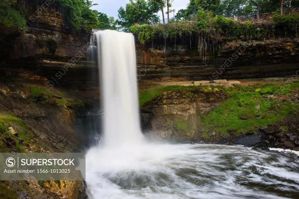 53 foot tall Minnehaha falls on Minnehaha Creek  The translation of the name is ´curling water´ or ´waterfall´  The name comes from the Dakota languag...