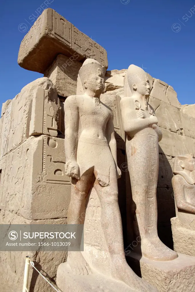 Statues of Colossi at Karnak Temple Complex, Luxor, Egypt