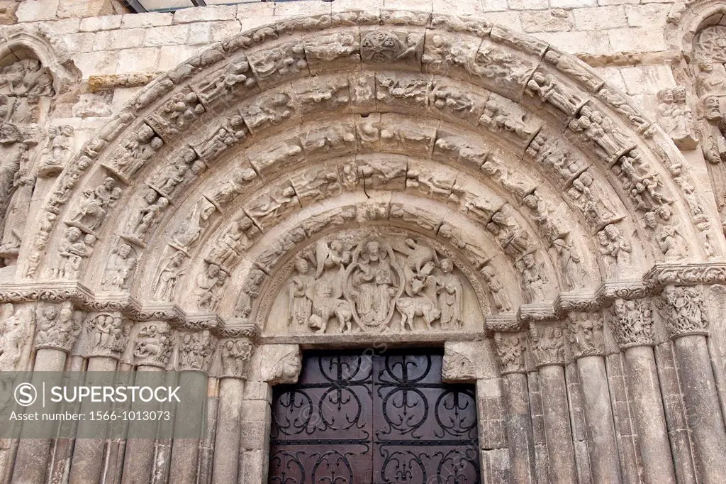 Detail Home, Church of San Miguel, Estella, Navarre, Spain, Europe