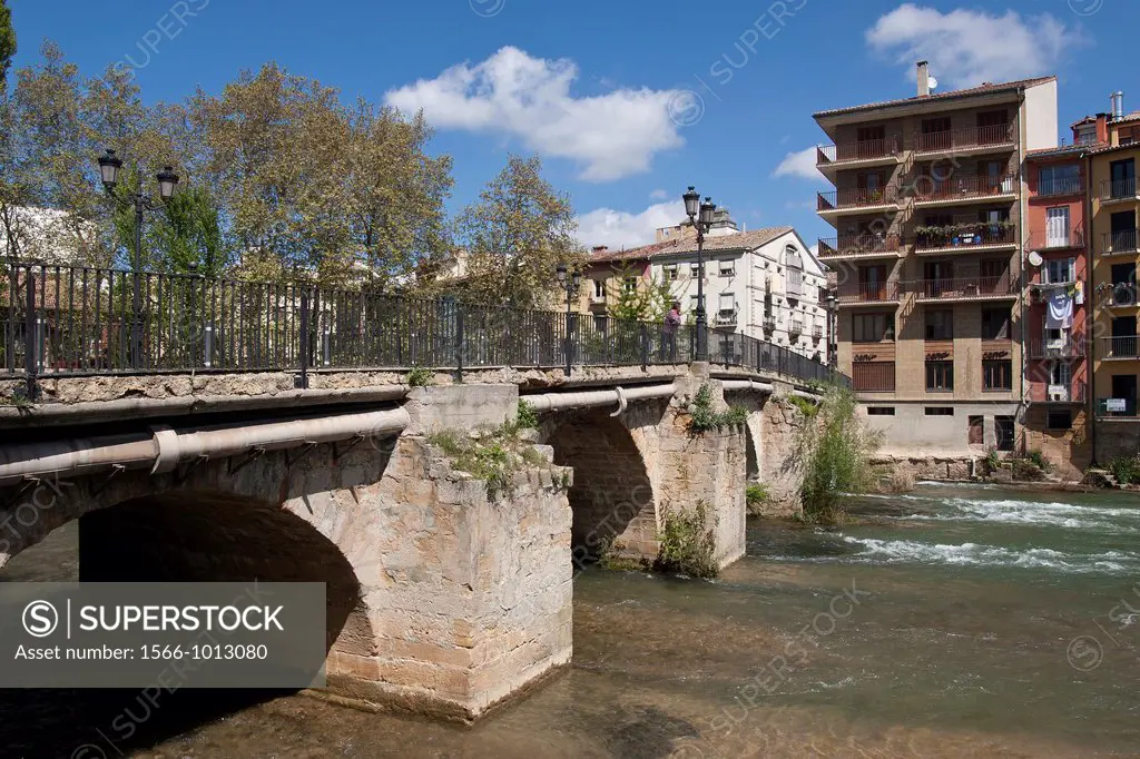 Sugar Bridge over Ega River, Estella, Navarre, Spain, Europe
