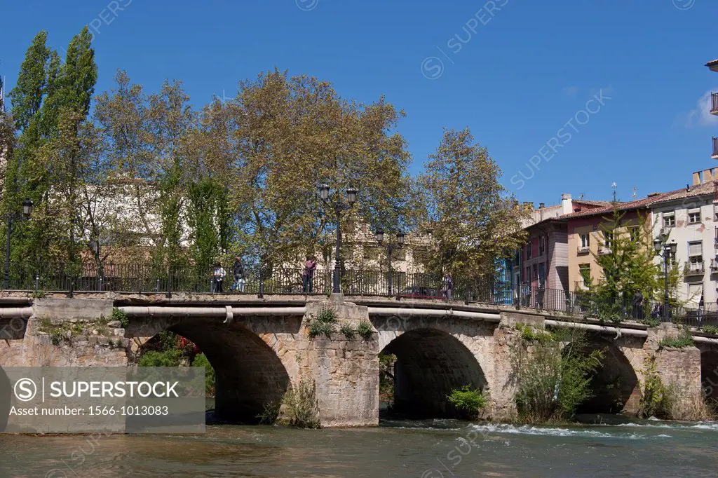 Sugar Bridge over Ega River, Estella, Navarre, Spain, Europe