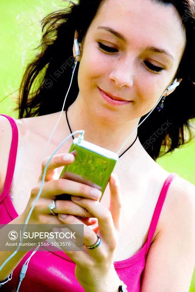 listening to music on an ipod MP3 player