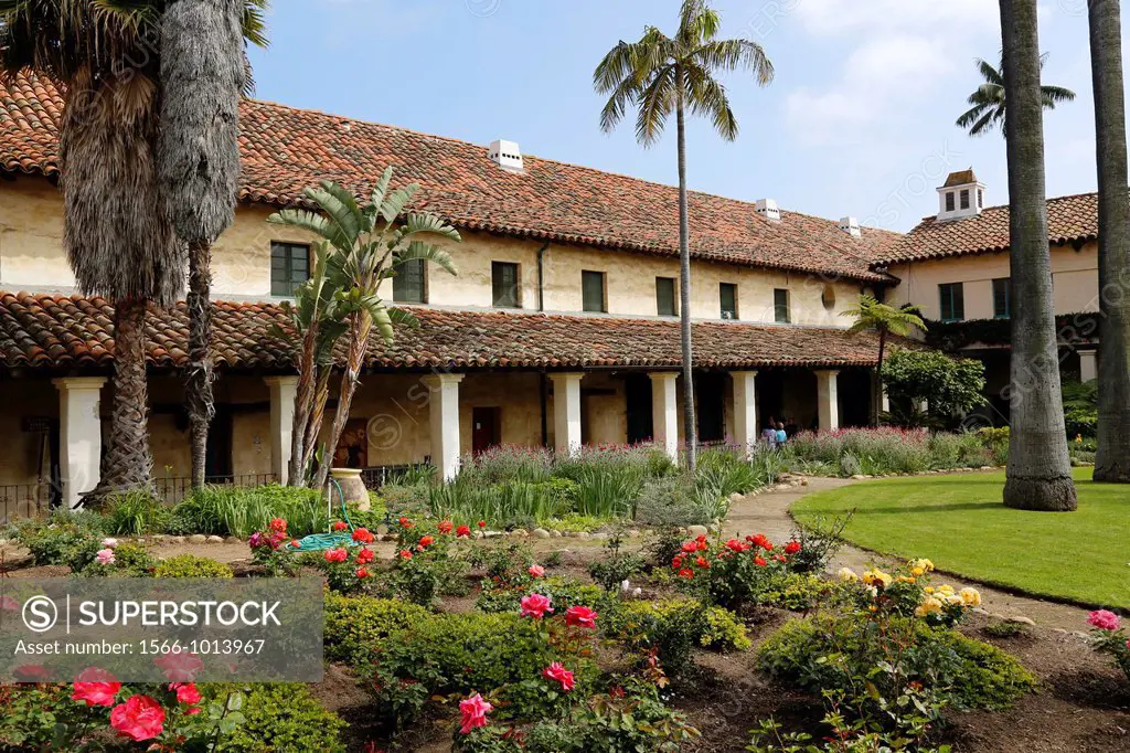 USA, California, city of Santa Barbara, the franciscan spanish mission, Founded on December 1786, it was the tenth of 21 Franciscan missions in Califo...