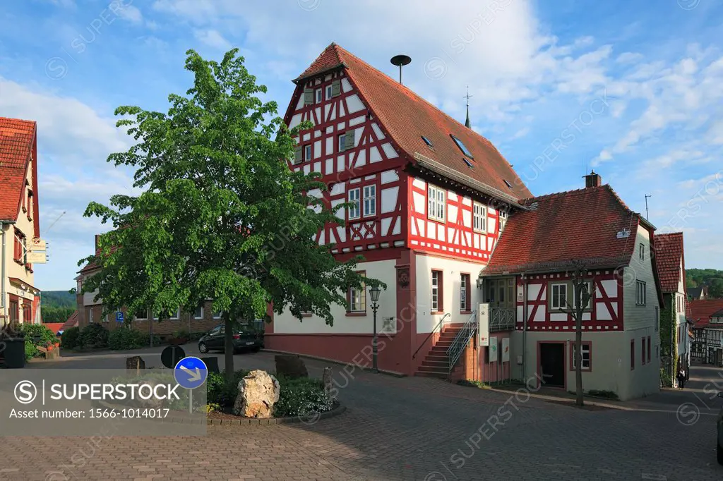 Germany, Reichelsheim Odenwald, Odenwald, Hesse, regional museum, former city hall, former Zehnt House, half-timbered city hall