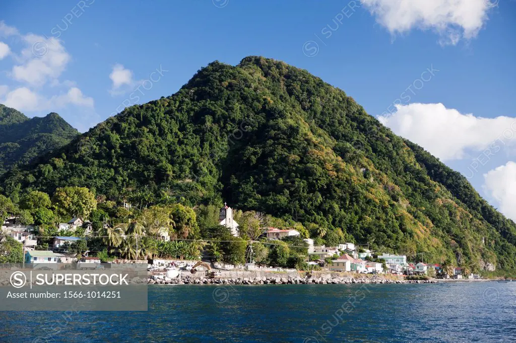 Coast close to Roseau, Caribbean Sea, Dominica