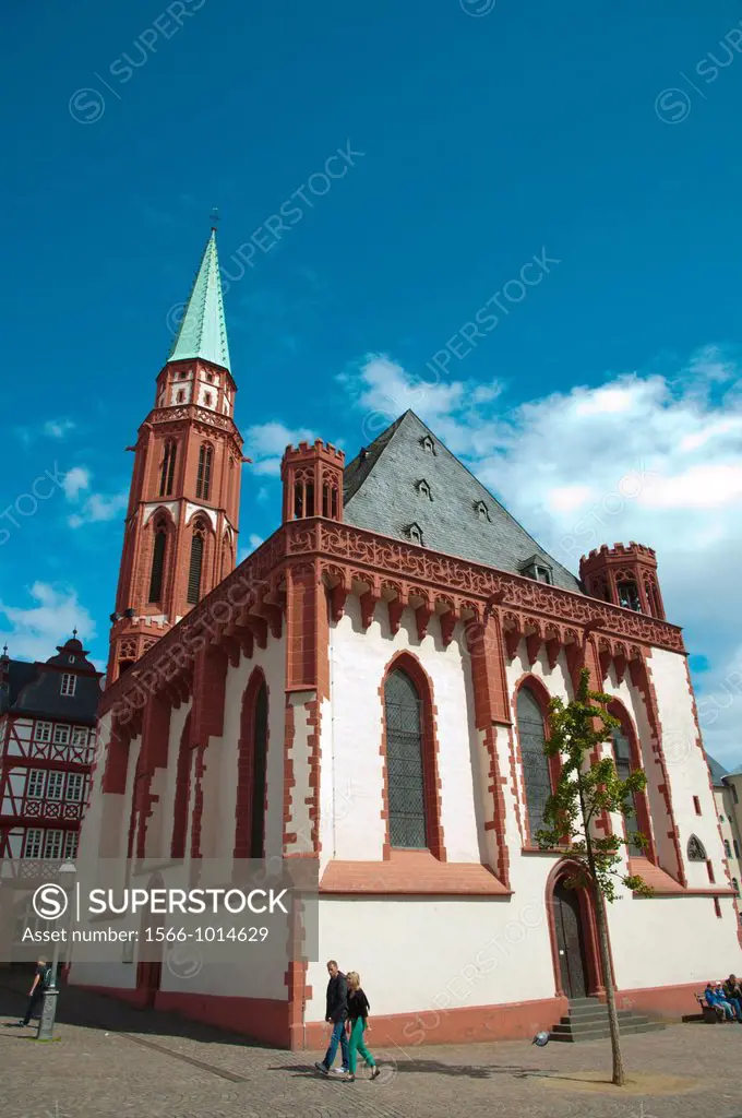Alte Nikolaikirche the Old St Nicholas church at Römerberg square Altstadt the old town Frankfurt am Main state of Hesse Germany Europe