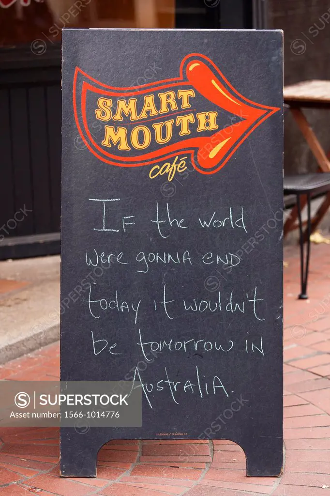 Canada, British Columbia, Vancouver, Gastown, notable quote by the Smart Mouth Cafe