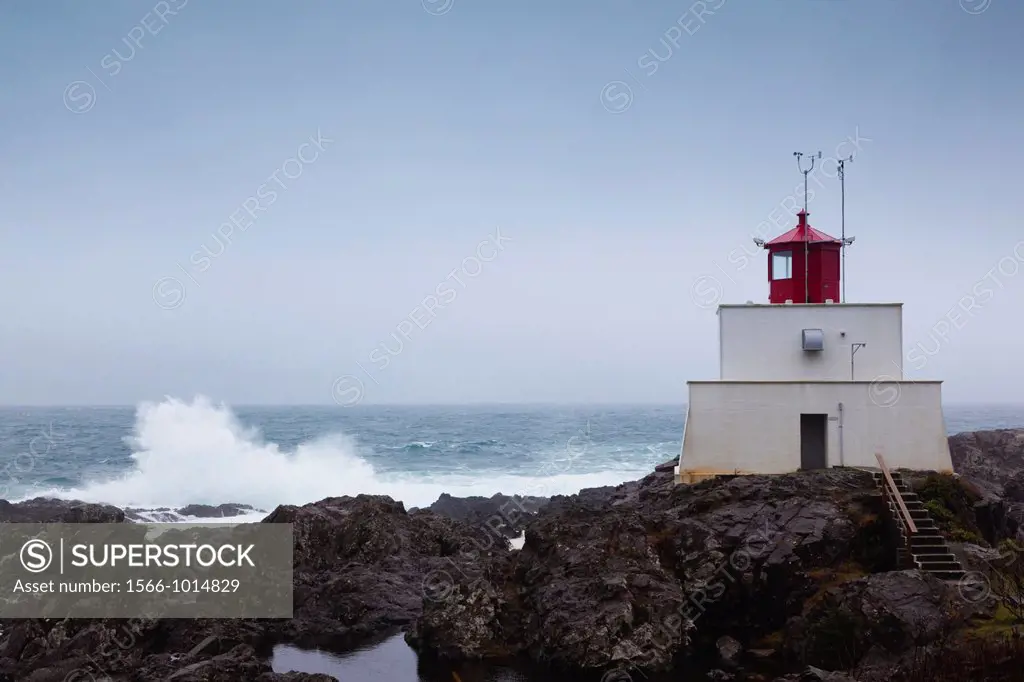 Canada, British Columbia, Vancouver Island, Ucluelet, Wild Pacific Trail, Amphitrite Lighthouse