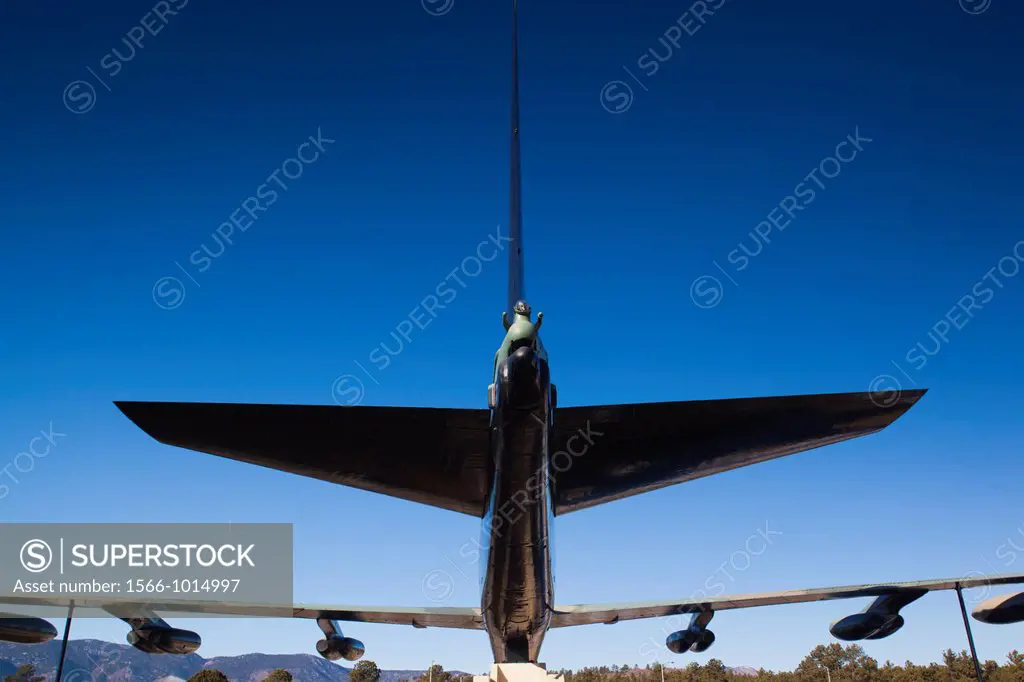 USA, Colorado, Colorado Springs, United States Air Force Academy, Vietnam War-era B-52 bomber display