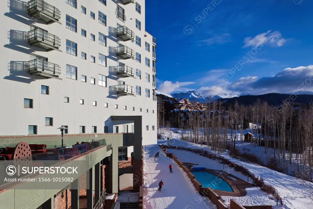 USA, Colorado, Telluride, Mountain Village Ski Area, The Peaks Resort