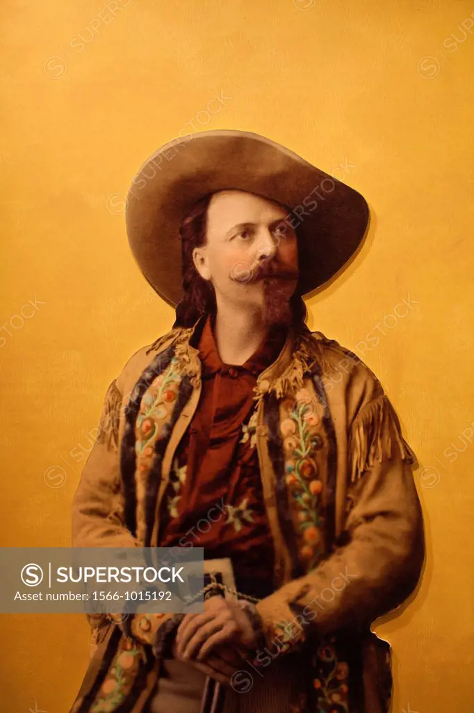 USA, Colorado, Golden, Lookout Mountain, Buffalo Bill Museum, painting of Buffalo Bill