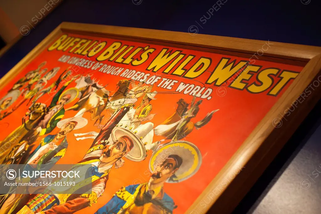 USA, Colorado, Golden, Lookout Mountain, Buffalo Bill Museum, poster of Buffalo Bill´s Western Show