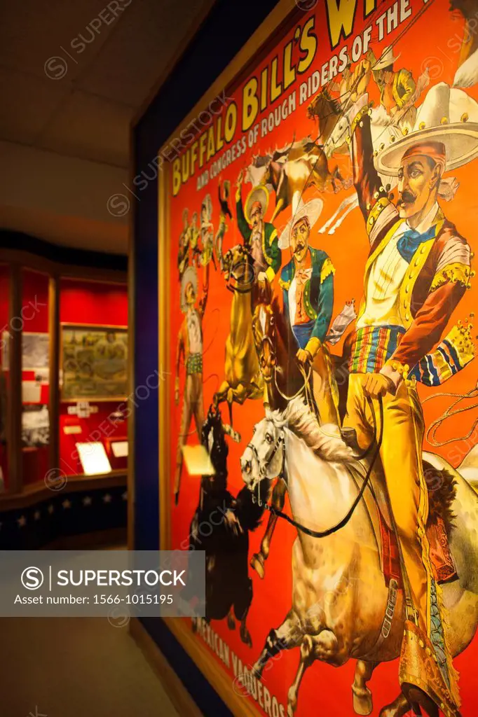 USA, Colorado, Golden, Lookout Mountain, Buffalo Bill Museum, poster of Buffalo Bill´s Western Show