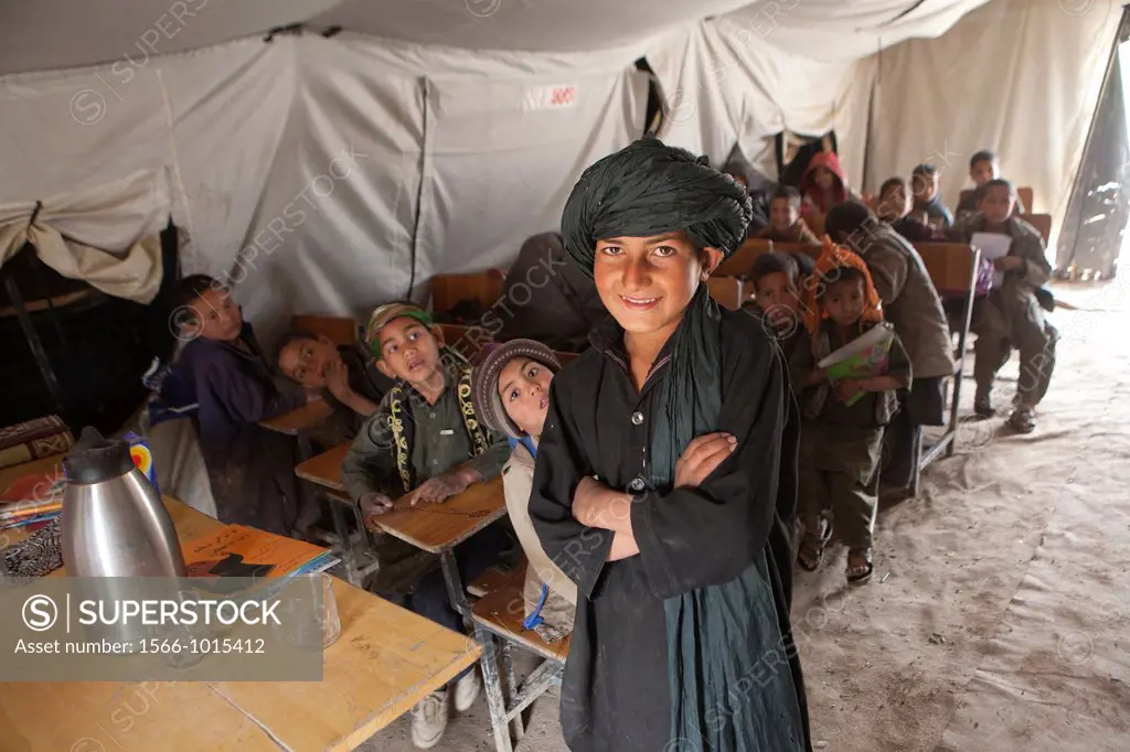 tented school in a slum in Kabul
