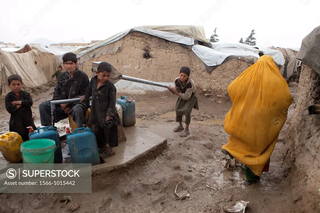 waterwell in a slum in Kabul