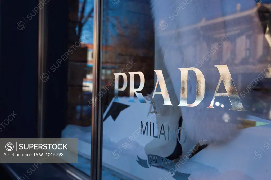 USA, Colorado, Aspen, Prada shop window