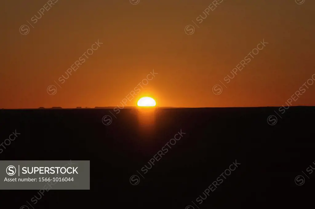 sunrise over the Sahara Desert at Erg Chigaga, Morocco
