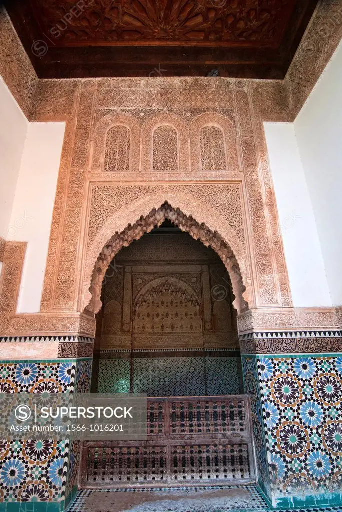amazing architecture at the Saadian Tombs in Marrakech, Morocco