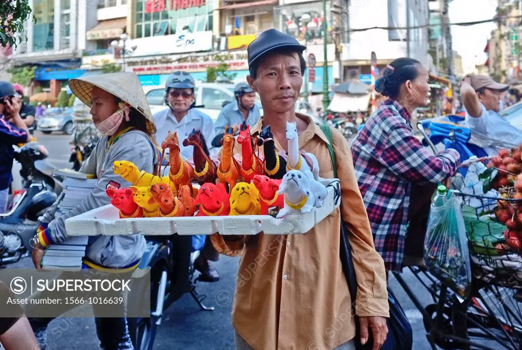 Toy street merchant, Ho Chi Minh City, Vietnam