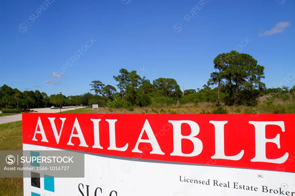 Florida, Port St  Saint Lucie, PGA Village, sign, available, land, real estate, for sale,