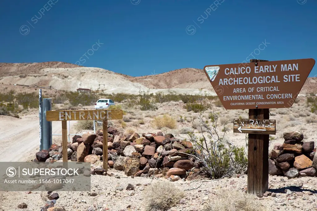 Barstow, California - The Calico Early Man Archeological Site  Items resembling stone tools recovered from the site date to 200,000 years ago, scienti...