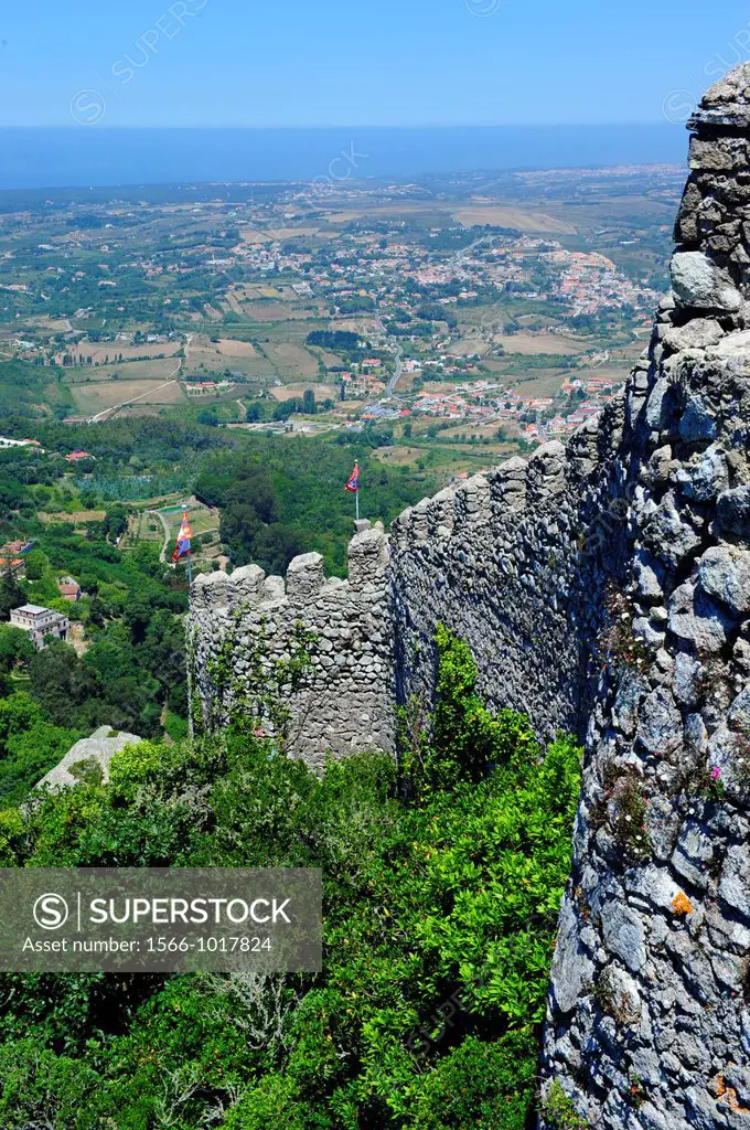 An ancient stronghold in the mountains near Sintra,Portugal,Europe  Castelo Dos Mouros