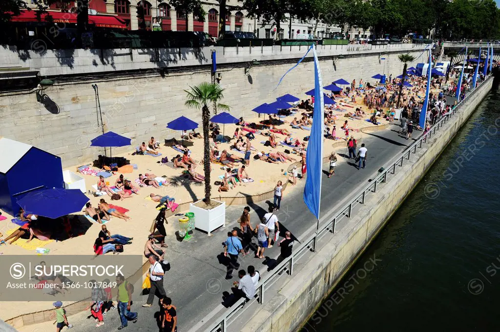 Paris Beach  Paris Plages is a free summer event that transforms several spots in Paris into full-fledged beaches,France,Europe