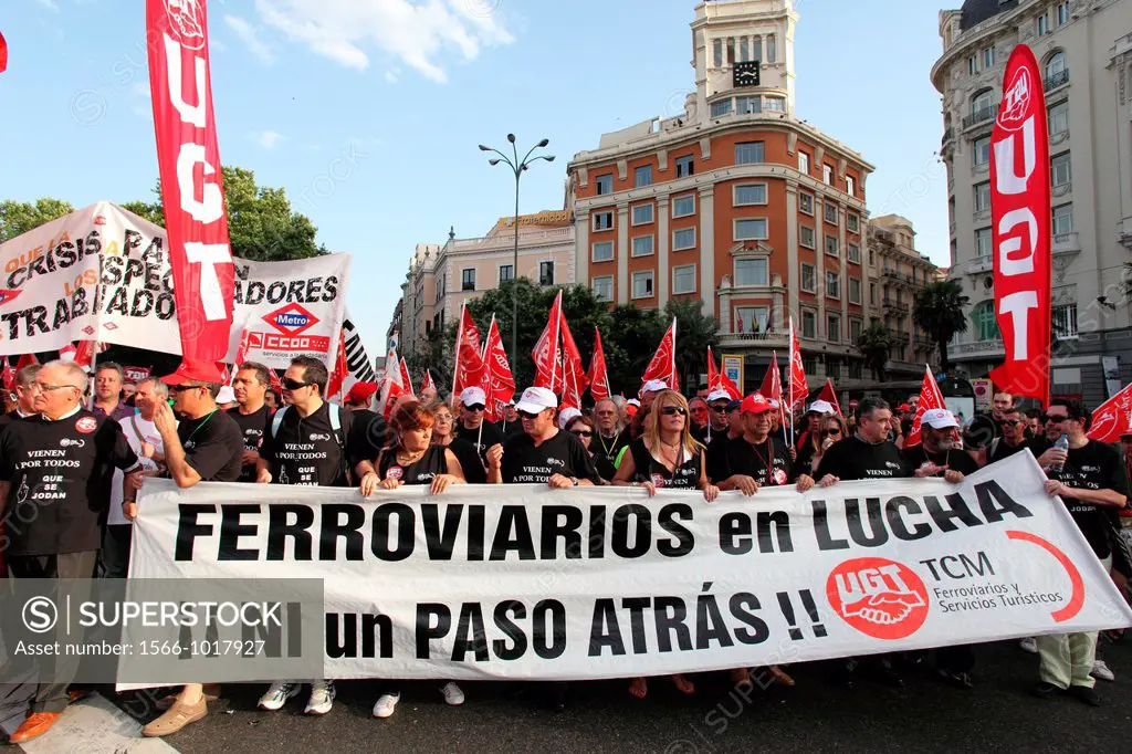 Massive Protest July 19, 2012 against the measures proposed by the Spanish government to improve the current economic crisis, Madrid, Spain, Europe
