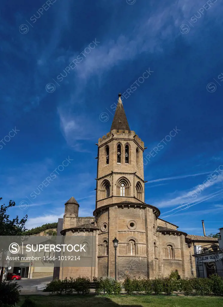 Church of Santa María la Real in medieval town Sangüesa in Navarre, Spain