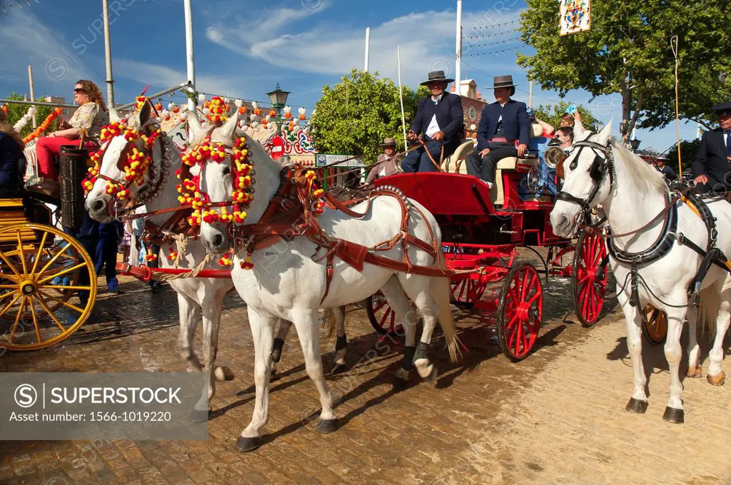 April Fair, Horse drawn carriage, Seville, Spain