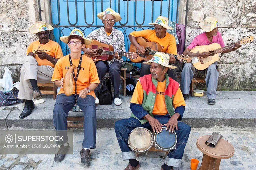 Street Musicians, Plaza De La Catedral, Havana, Cuba