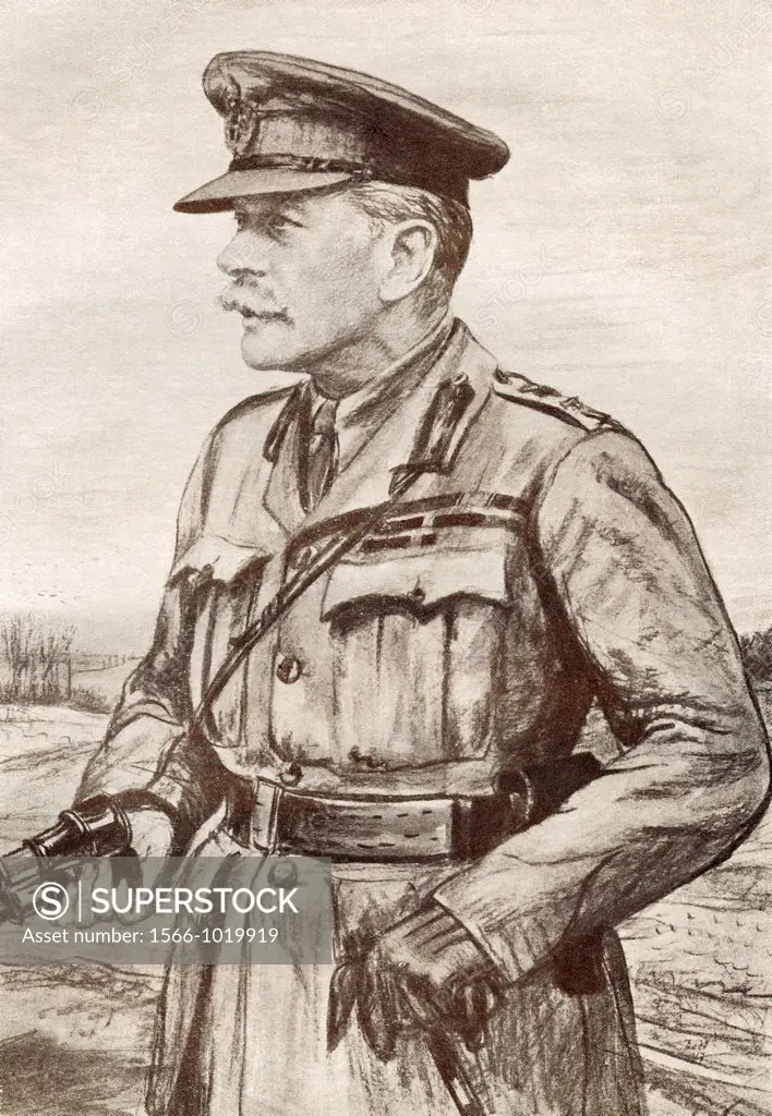 Field Marshal Douglas Haig, 1st Earl Haig, 1861-1928  British senior officer during World War I  From The Year 1918 Illustrated