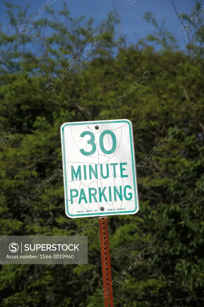 Parking sign, Harwichport, Cape Cod, Massachusetts