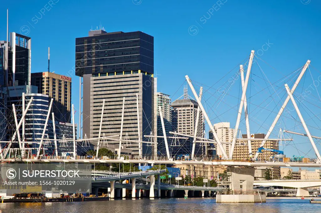 Kurilpa Bridge, The Largest Tensegrity Structure in Existence as of 2009, Brisbane, QLD, Australia