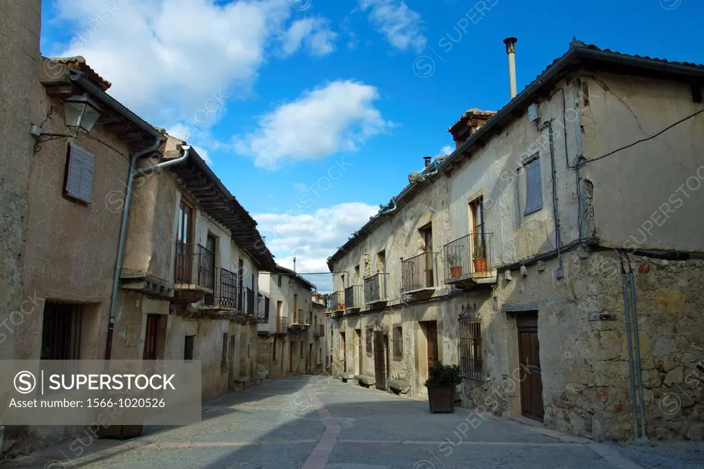 The walled medieval village of Pedraza declarated Historical-Artistic Site  Segovia province  Castilla y León  Spain