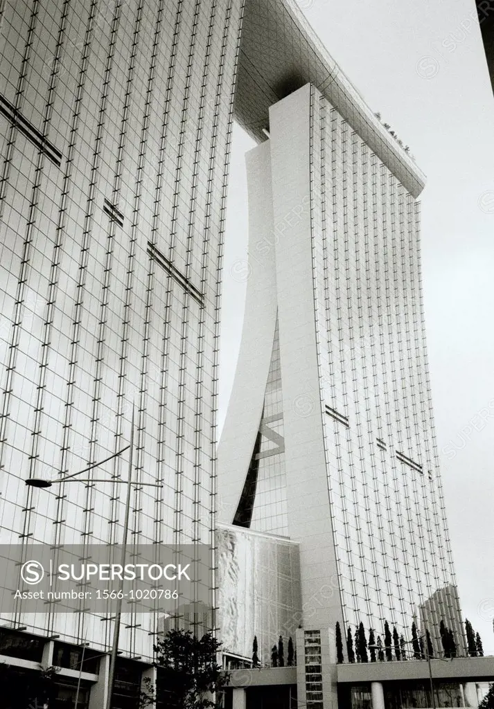 Marina Bay Sands Hotel in Singapore in Southeast Asia Far East.