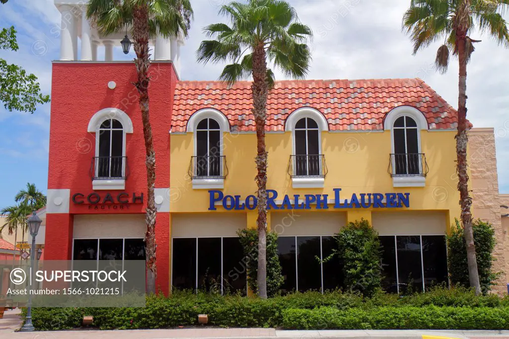 Florida, Estero, Miromar Outlets, shopping, Coach Factory, leather goods, Polo Ralph Lauren, designer, clothing, fashion, front, outside,