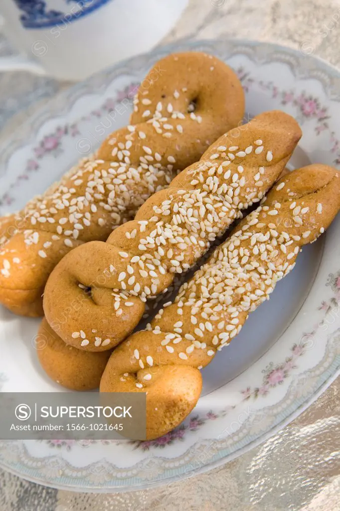 europe, greece, dodecanese, patmos island, typical biscuits