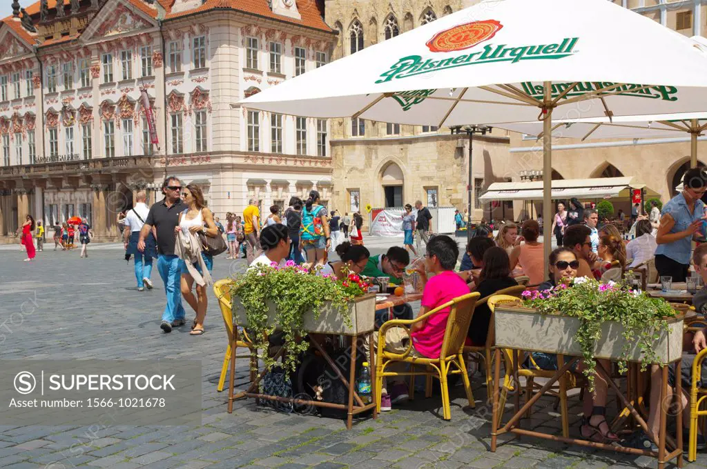 Staromestska namesti the Old Town square Prague Czech Republic Europe