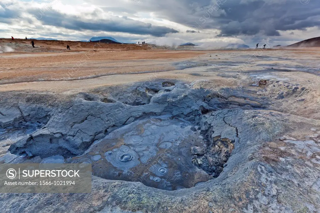 Namaskard, Geothermal Area, Northern Iceland Namaskard is an area of geothermal activity underground in the earth, with sulphur pools, steam vents and...