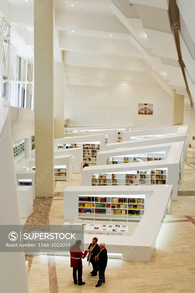 Inside of Library of Cidade da Cultura in Santiago de Compostela