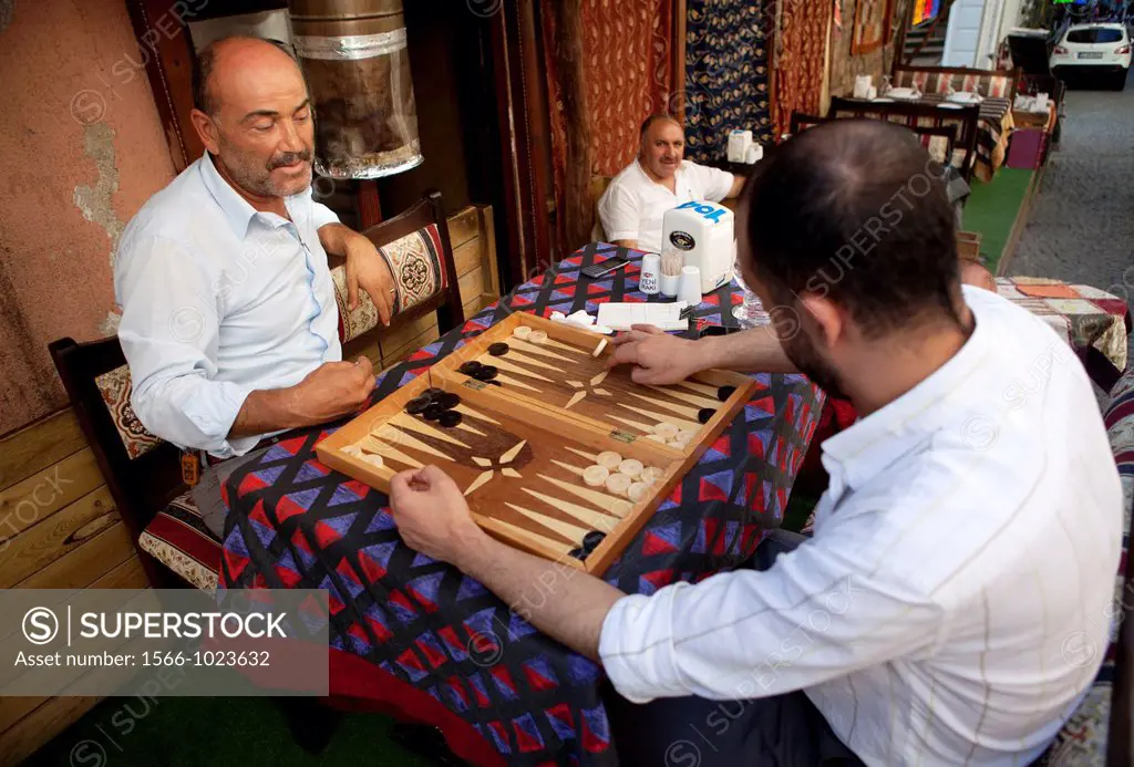 tuskish men playing Backgammon, istanbul